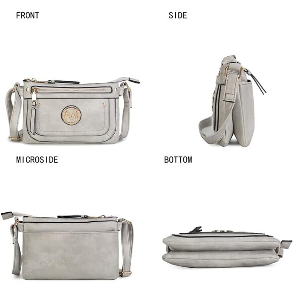 Crossbody Bag Vegan Leather Women Adjustable Strap Shoulder Purse for Everyday - Picture 5 of 8